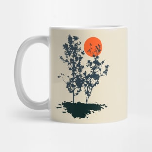 Minimalist Abstract Nature Art #37 Thin Shrubs or trees Mug